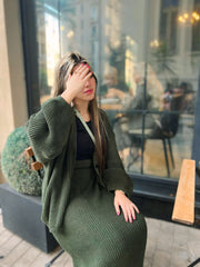 Olive Knitted Suit