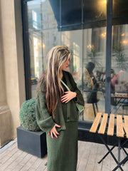 Olive Knitted Suit