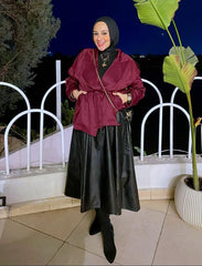 Burgundy Trench Coat