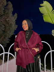 Burgundy Trench Coat