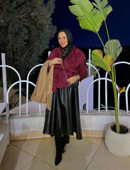 Burgundy Trench Coat