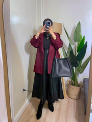Burgundy Trench Coat