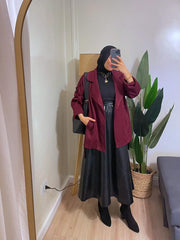 Burgundy Trench Coat