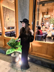 Brown Turtle Neck Dress