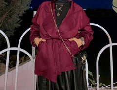 Burgundy Trench Coat