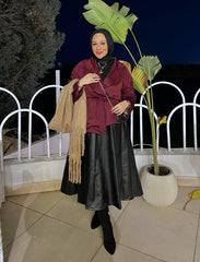 Burgundy Trench Coat